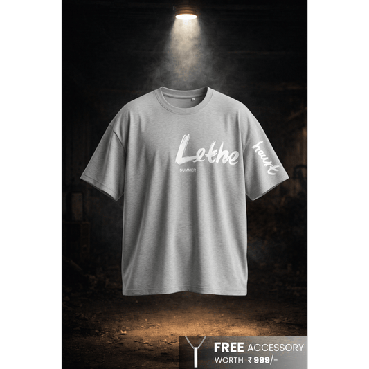 The Men Thing T-Shirt Lethe Summer Oversized T-Shirt – Melange Grey