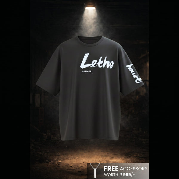 Lethe Summer Oversized T-Shirt – Black