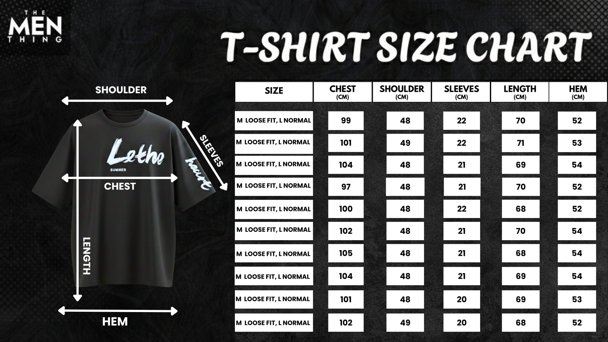THE MEN THING T-Shirt Lethe Summer T-Shirt – Black