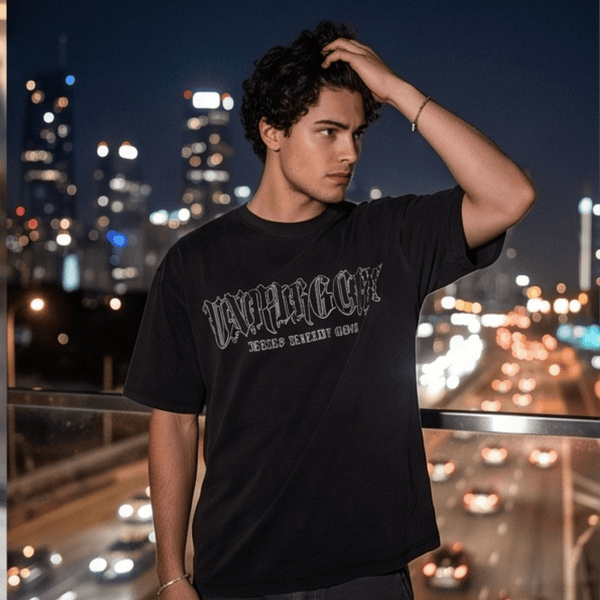 NOIR GLYPH Oversized T-Shirt - Black