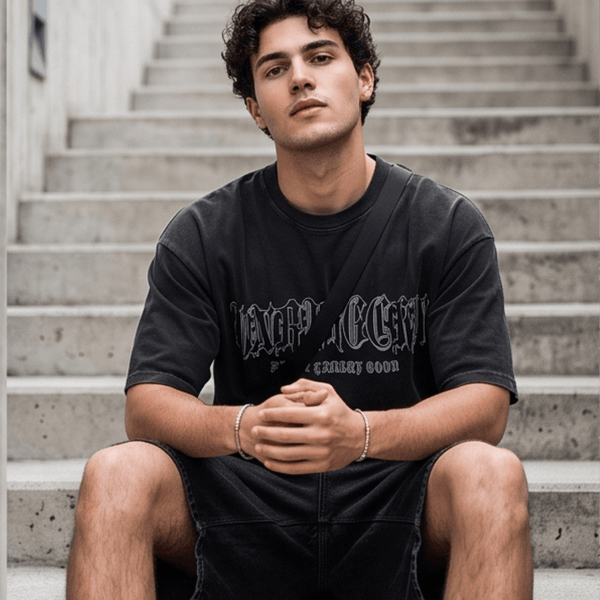 NOIR GLYPH Oversized T-Shirt - Black