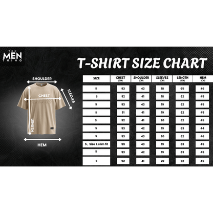 THE MEN THING T-Shirt TONAL EMBOSSED Oversized T-Shirt - Beige