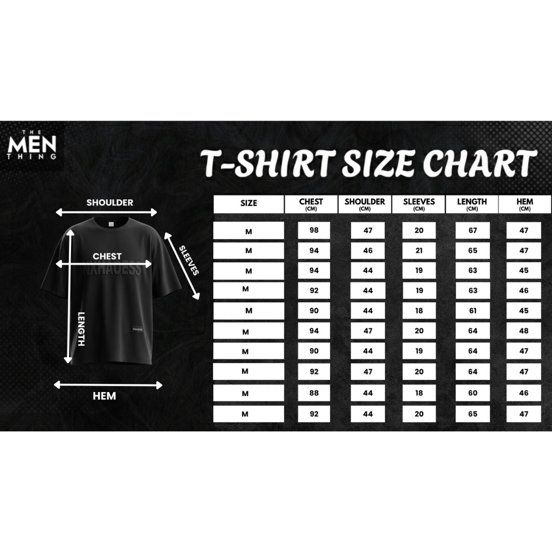 THE MEN THING T-Shirt TONAL EMBOSSED Oversized T-Shirt - Black