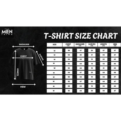 THE MEN THING T-Shirt TONAL EMBOSSED Oversized T-Shirt - Black