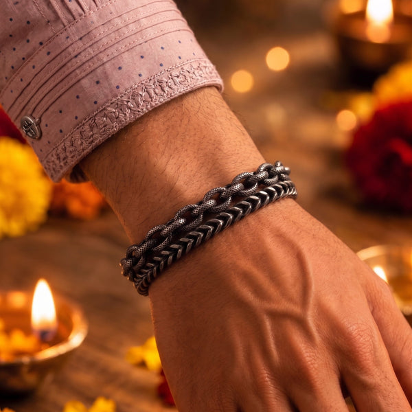 The Perfect Rakhi Gift For Every Brother – COLOSSUS - Premium Genuine Titanium Steel Bracelet With Timeless Style (8 Inch)