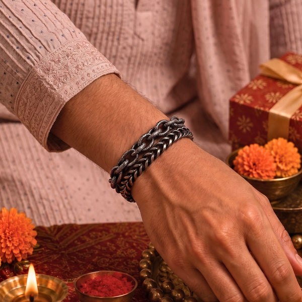 The Perfect Rakhi Gift For Every Brother – COLOSSUS - Premium Genuine Titanium Steel Bracelet With Timeless Style (8 Inch)