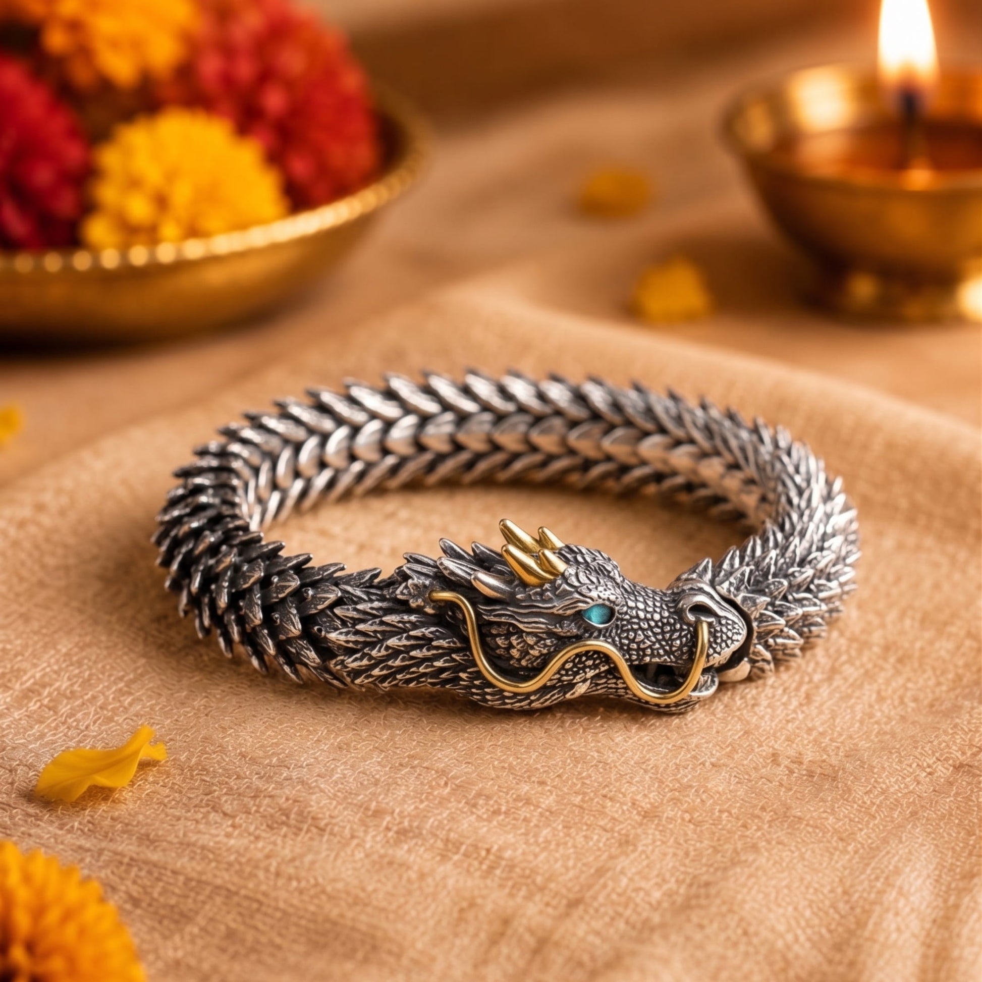 THE MEN THING The Perfect Rakhi Gift For Every Brother – DRAGON GOT - Premium Genuine Copper Bracelet With Timeless Style (9 Inch)