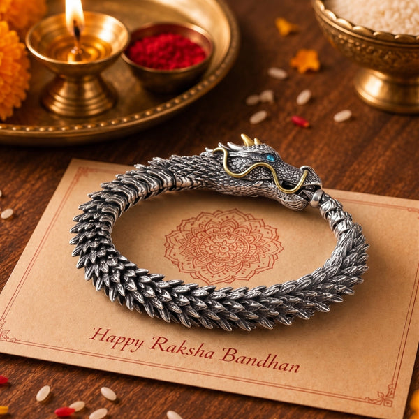 The Perfect Rakhi Gift For Every Brother – DRAGON GOT - Premium Genuine Copper Bracelet With Timeless Style (9 Inch)