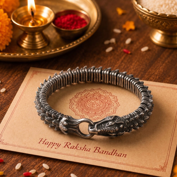 The Perfect Rakhi Gift For Every Brother – DRAKE - Premium Genuine Titanium Steel Bracelet With Timeless Style (8 Inch)