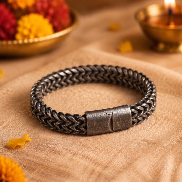 The Perfect Rakhi Gift For Every Brother – FRANCO DIVIDE LINK - Premium Genuine Stainless Steel Bracelet With Timeless Style (8 Inch)