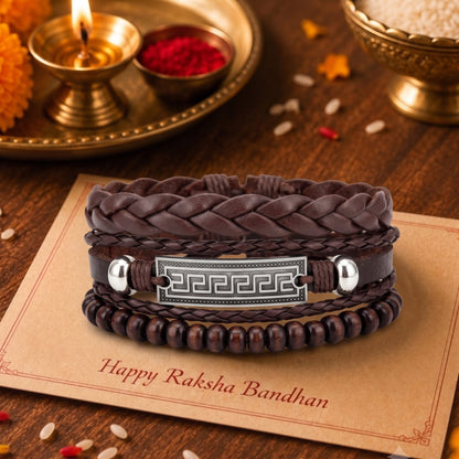 THE MEN THING The Perfect Rakhi Gift For Every Brother – HERITAGE KEY - Leather Adjustable Bracelets With Timeless Style