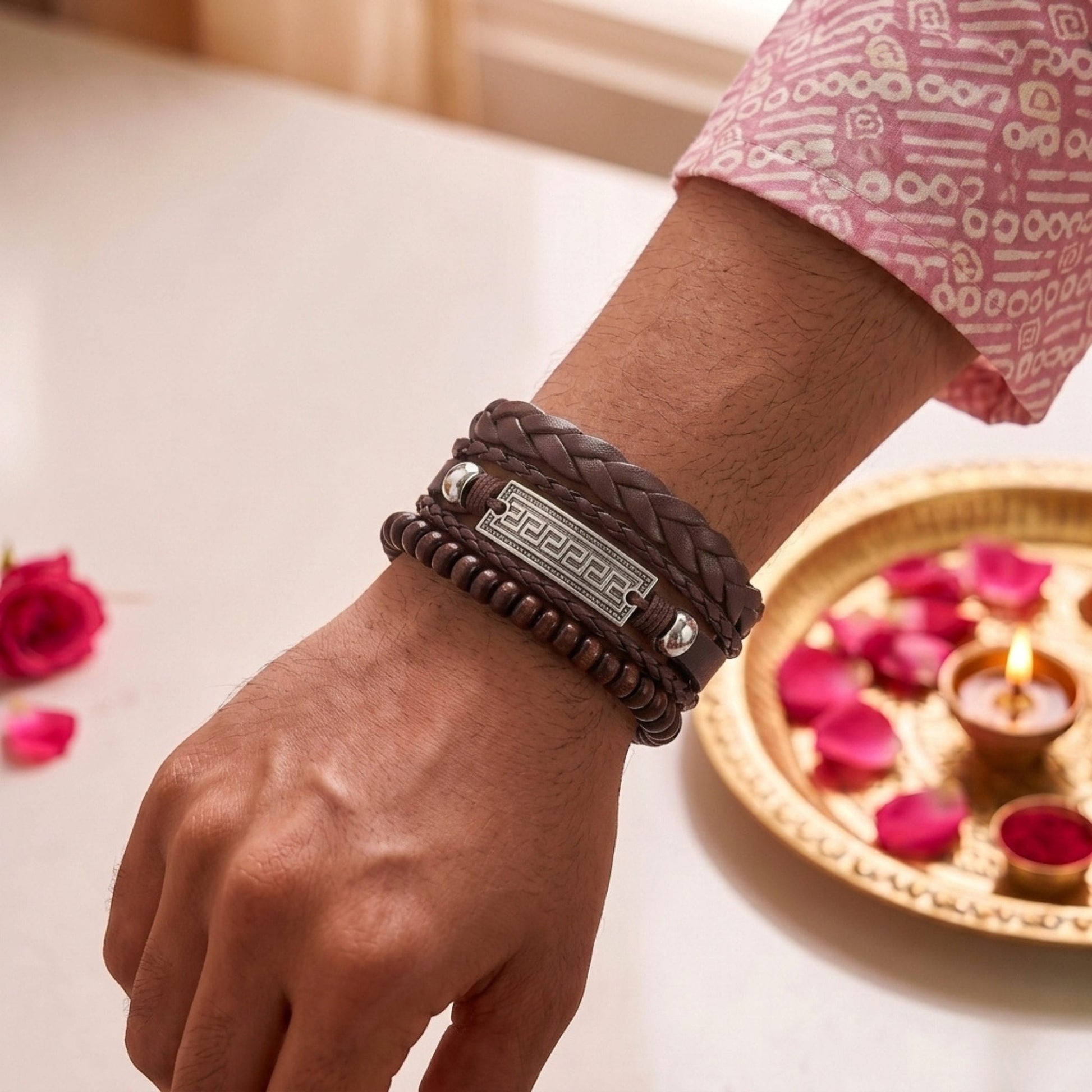 THE MEN THING The Perfect Rakhi Gift For Every Brother – HERITAGE KEY - Leather Adjustable Bracelets With Timeless Style
