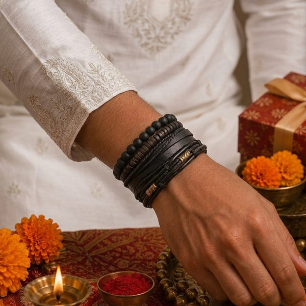 The Perfect Rakhi Gift For Every Brother – LEVIATHAN WRAP Premium Leather Bracelet With Timeless Style (8 Inch)