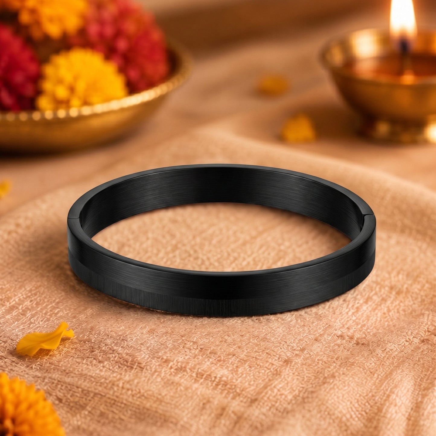 THE MEN THING The Perfect Rakhi Gift For Every Brother – NIGHTLINE BLACK - Premium Stainless Steel Bracelet With Timeless Style (8 Inch)