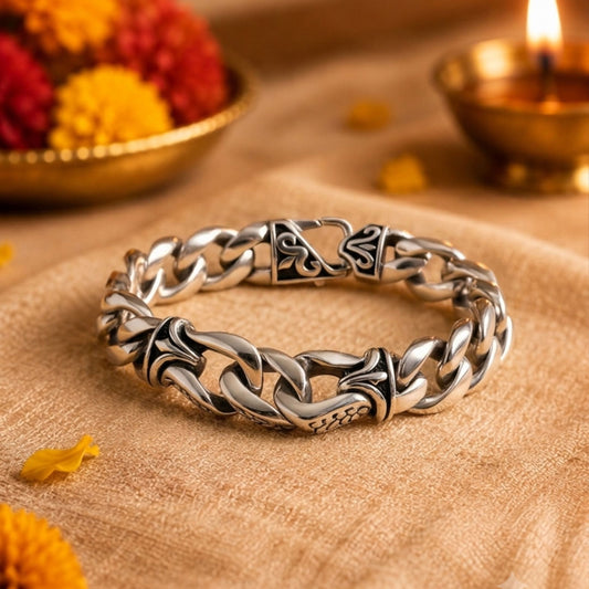 THE MEN THING The Perfect Rakhi Gift For Every Brother – TENACITY - Premium Genuine Stainless Steel Bracelet With Timeless Style (8 Inch)