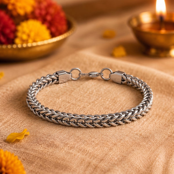 The Perfect Rakhi Gift For Every Brother – TWIN TOUGH - Premium Genuine Stainless Steel Bracelet With Timeless Style (8 Inch)