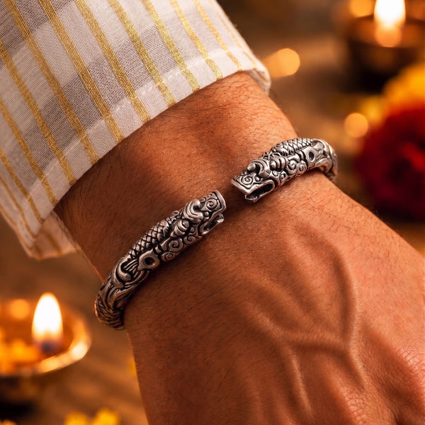 The Perfect Rakhi Gift For Every Brother – TWO HEADED DRAGON - Premium Genuine Alloy Bracelet With Timeless Style (Adjustable)
