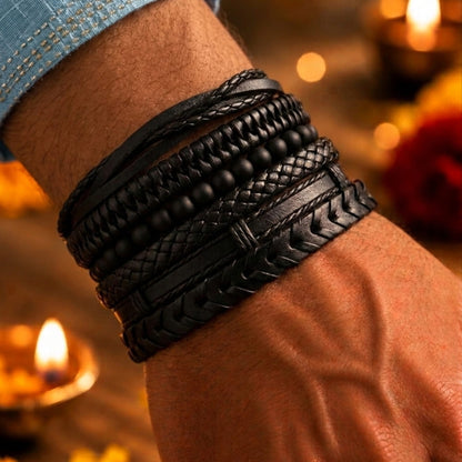 THE MEN THING The Perfect Rakhi Gift For Every Brother – VENOM CUFF - Premium Genuine Leather Bracelet With Timeless Style (8 Inch)