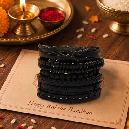 THE MEN THING The Perfect Rakhi Gift For Every Brother – VENOM CUFF - Premium Genuine Leather Bracelet With Timeless Style (8 Inch)
