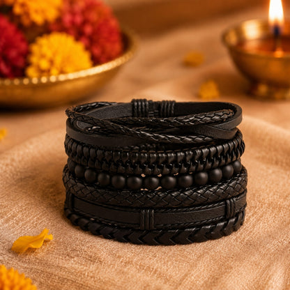 THE MEN THING The Perfect Rakhi Gift For Every Brother – VENOM CUFF - Premium Genuine Leather Bracelet With Timeless Style (8 Inch)
