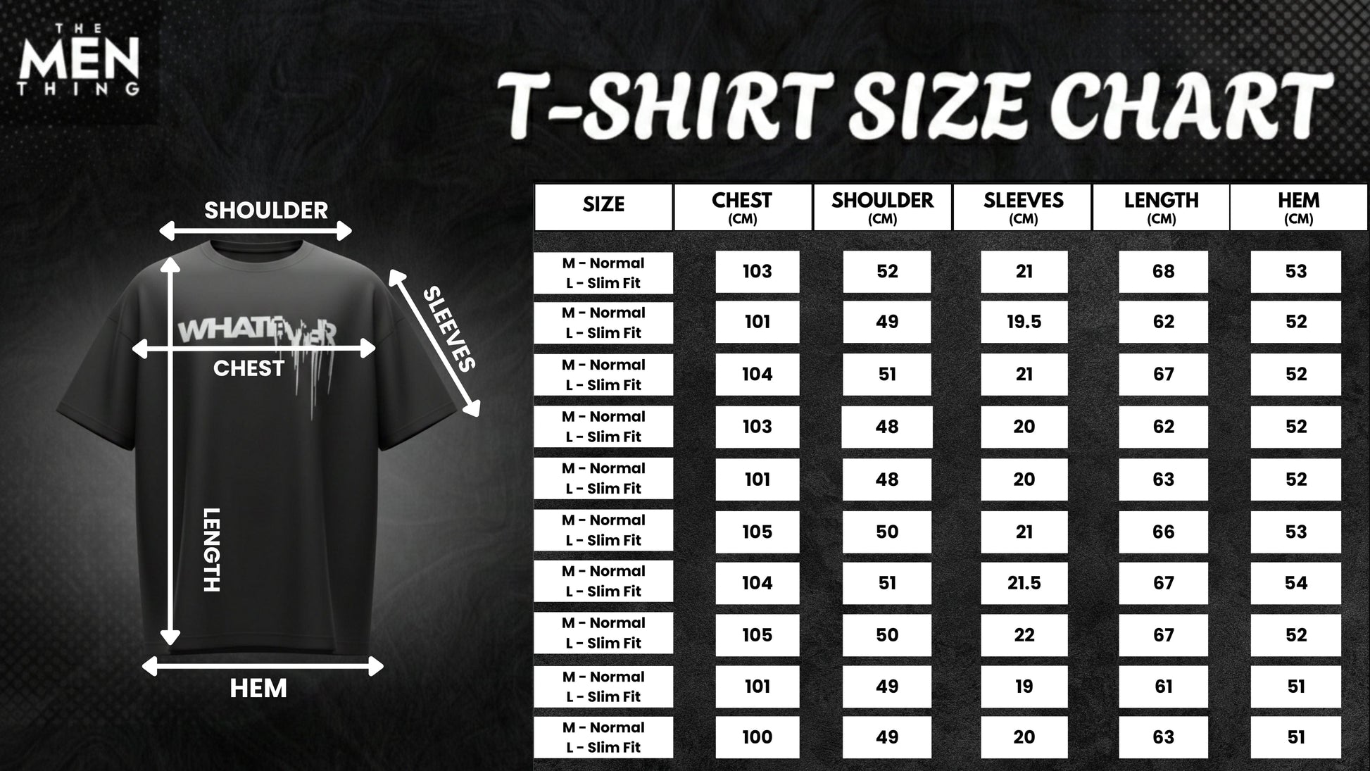 THE MEN THING WHATEVER Oversized T-Shirt - Black