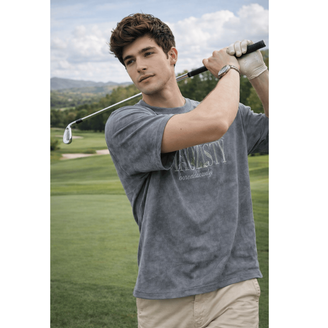 THE MEN THING YSTACZISTY SHADOW Oversized T-Shirt – Grey