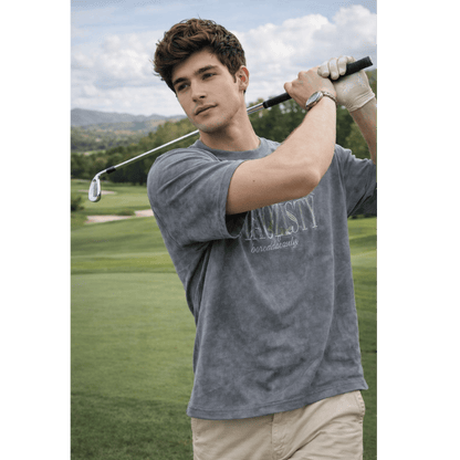 THE MEN THING YSTACZISTY SHADOW Oversized T-Shirt – Grey